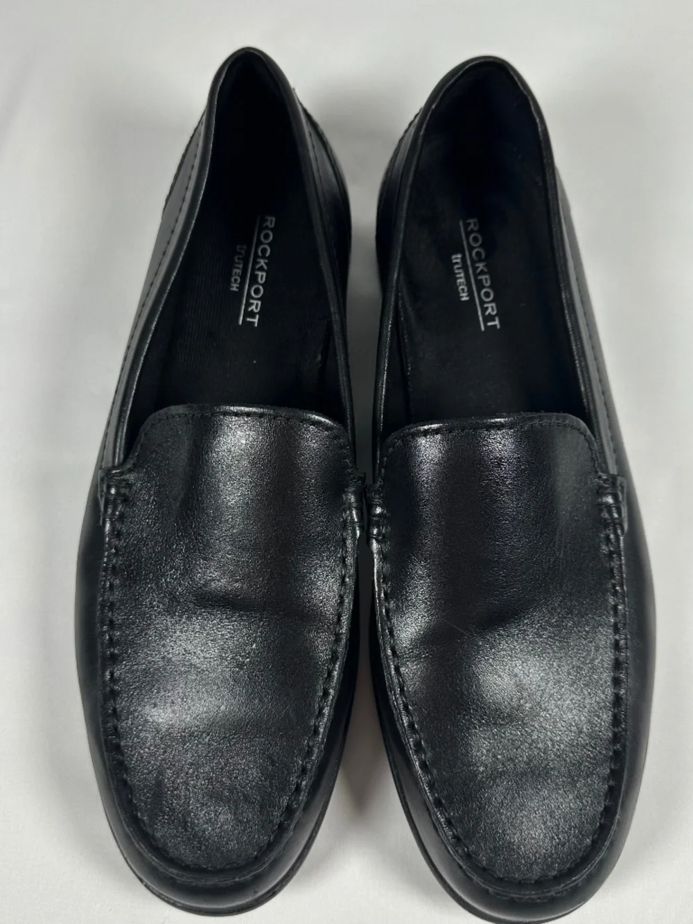 Rockport Tru Tech Casual Leather Slip On Men's Loafers Black Size 9M Like New